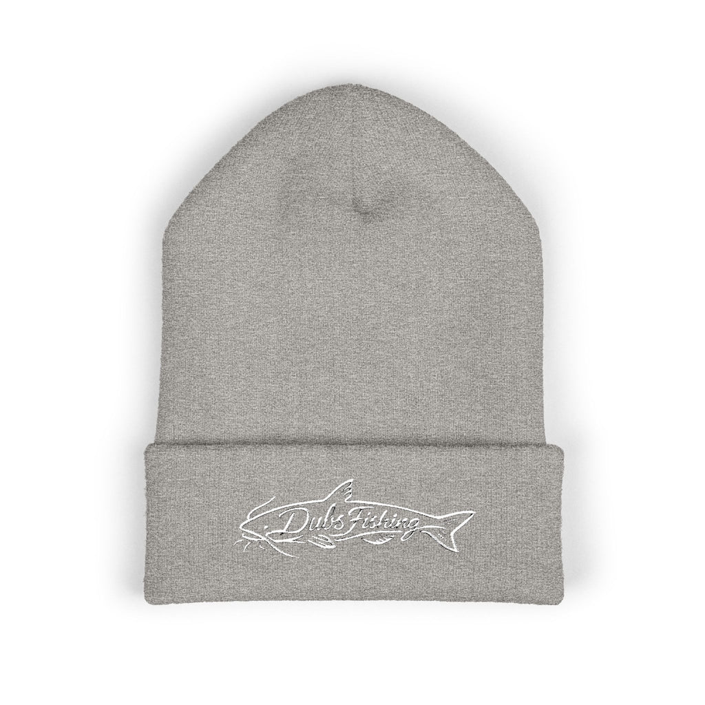 Cuffed Catfish Logo Beanie | White Embroidery