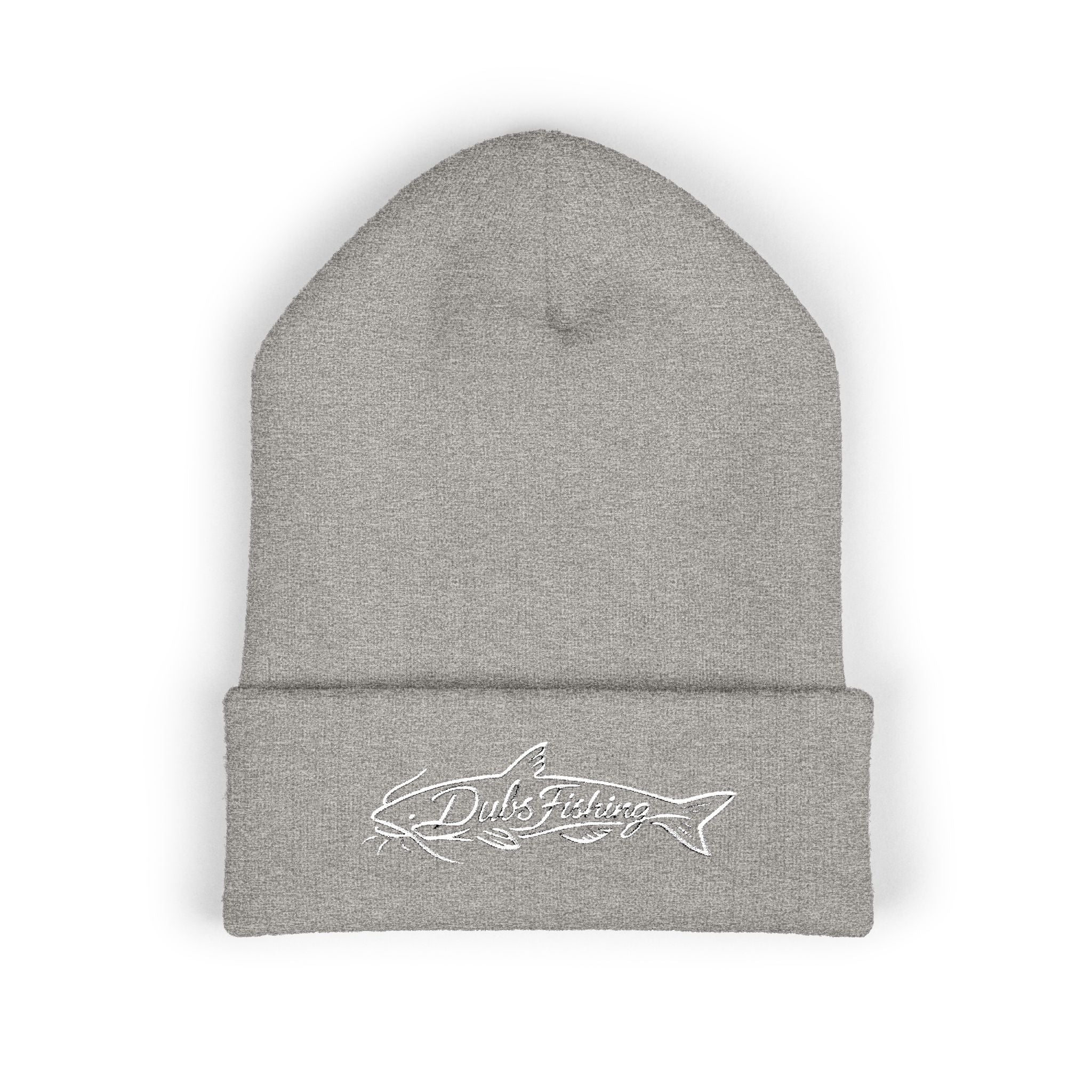 Cuffed Catfish Logo Beanie | White Embroidery