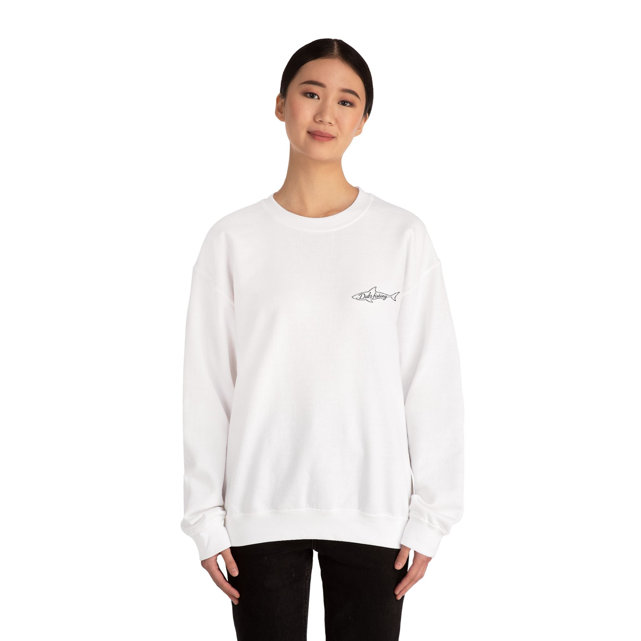 Shark Crewneck Sweatshirt | Black Embroidery