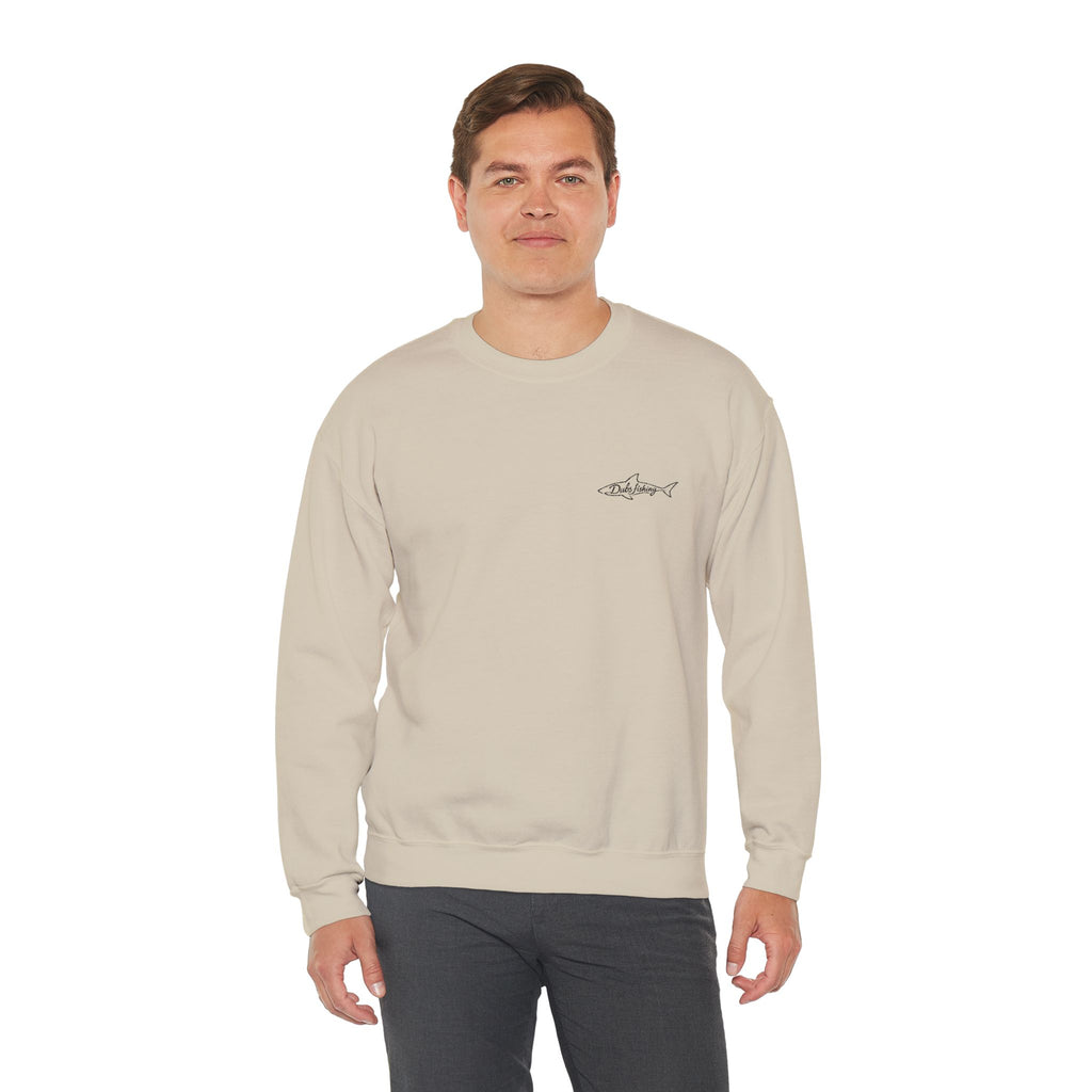 Shark Crewneck Sweatshirt | Black Embroidery