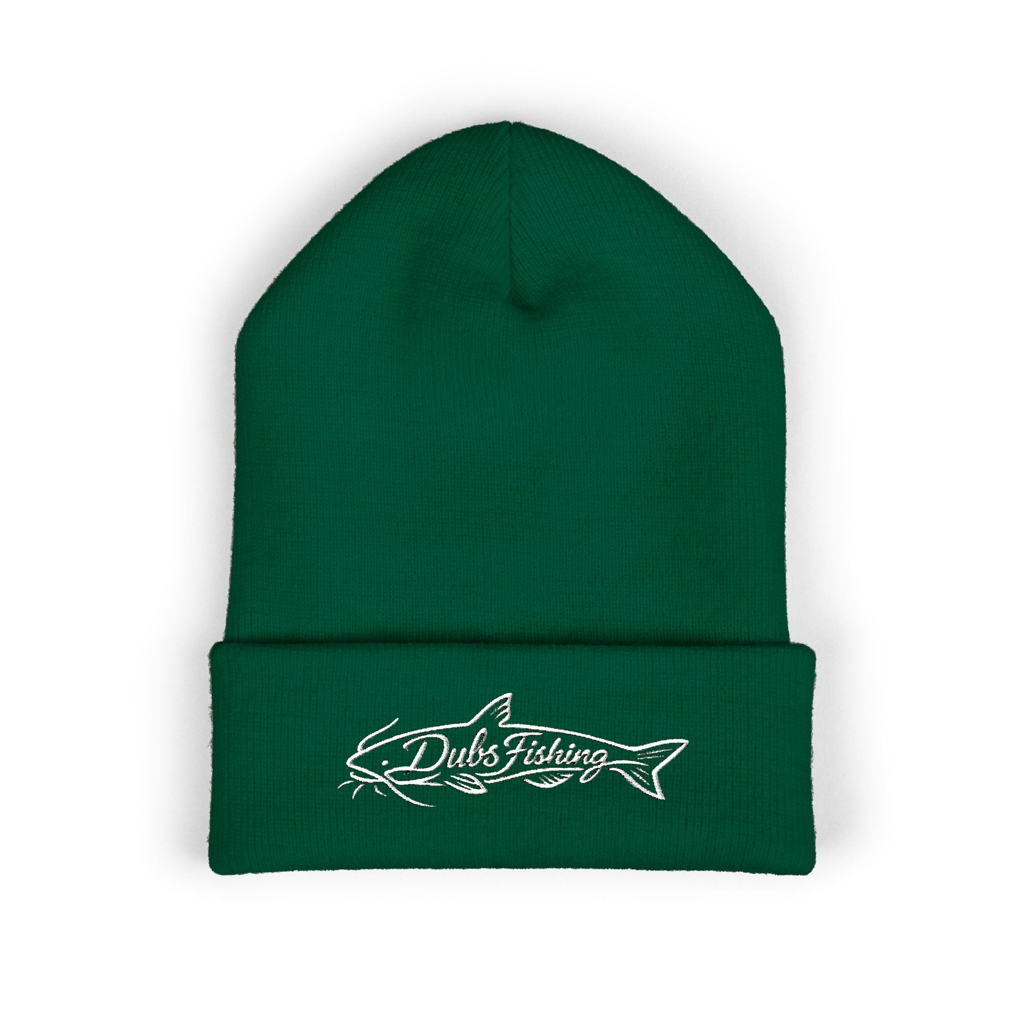 Cuffed Catfish Logo Beanie | White Embroidery