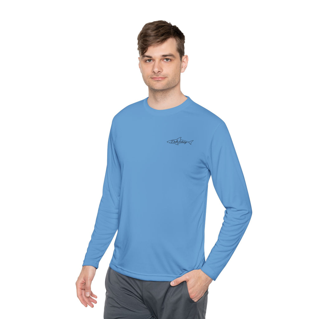 Fish More Worry Less Long Sleeve Athletic Tee