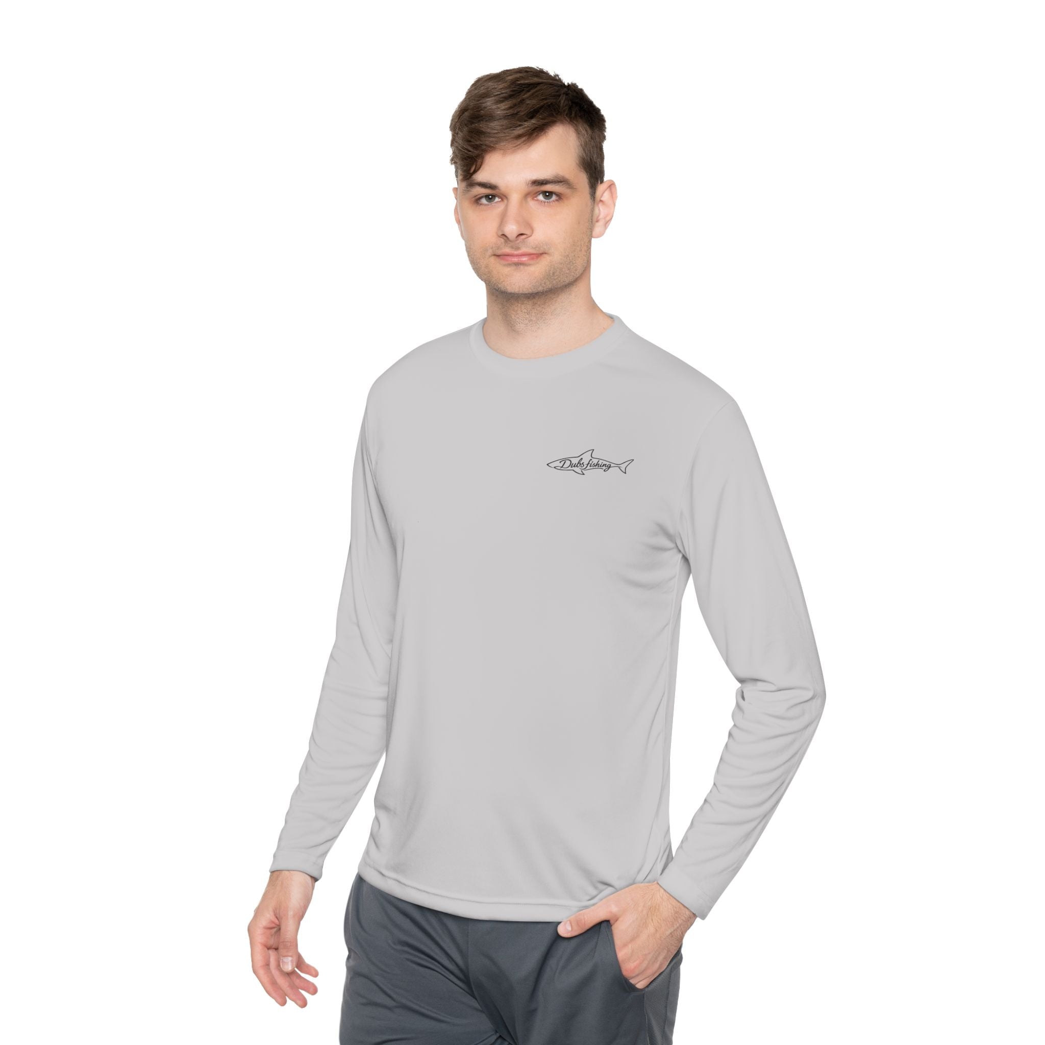 Fish More Worry Less Long Sleeve Athletic Tee