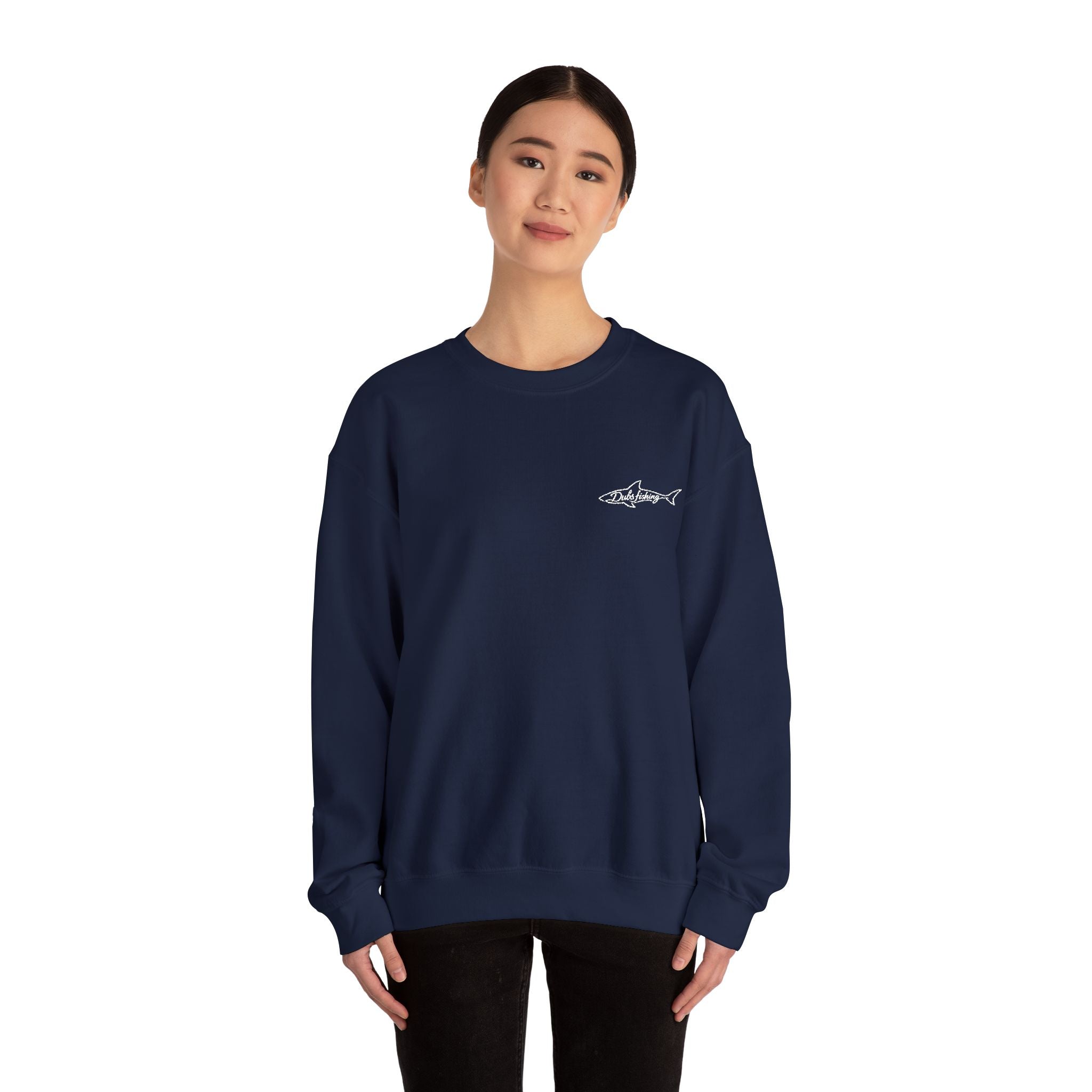 Shark Crewneck Sweatshirt | White Embroidery
