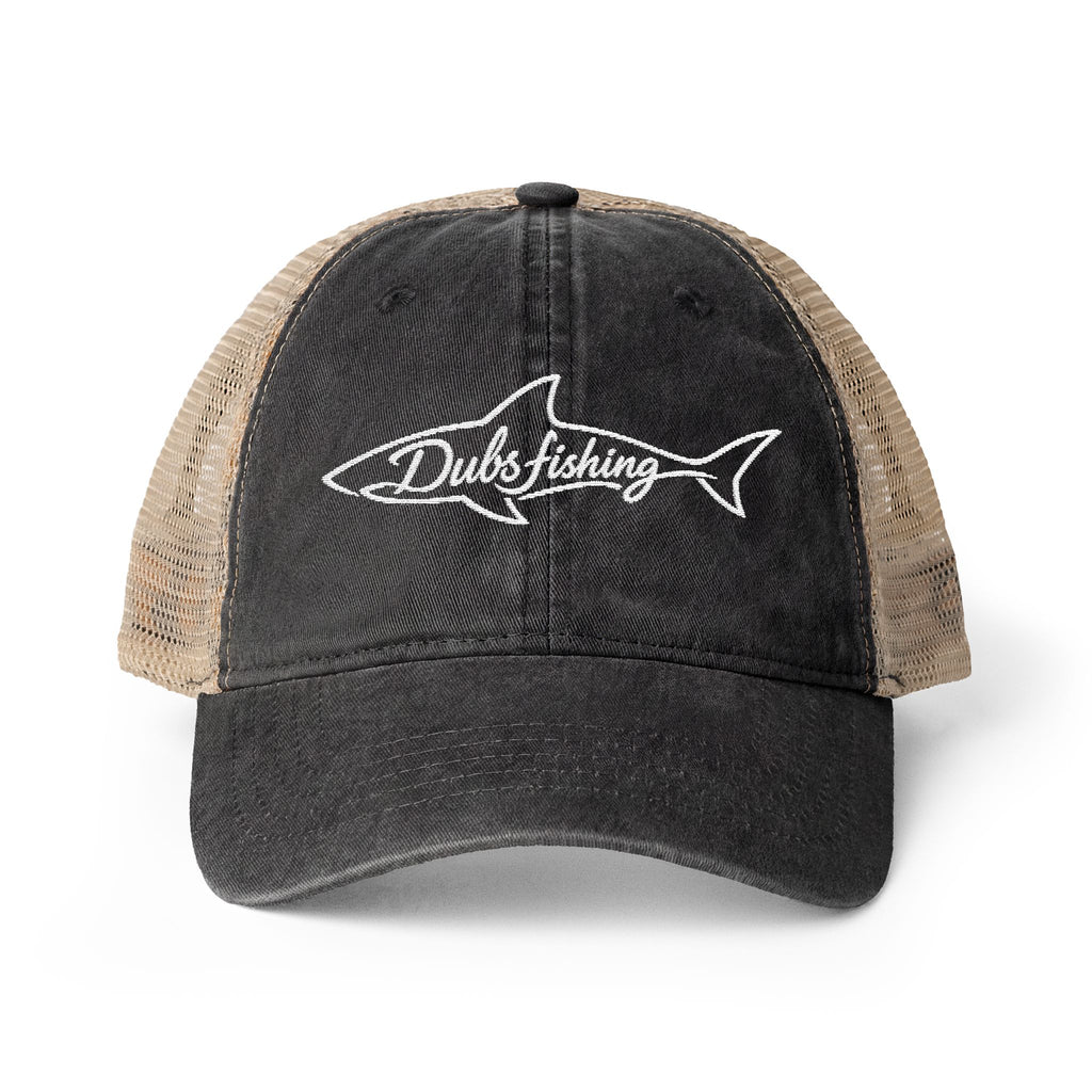 Women's Shark Mesh-Back Hat | White Embroidery