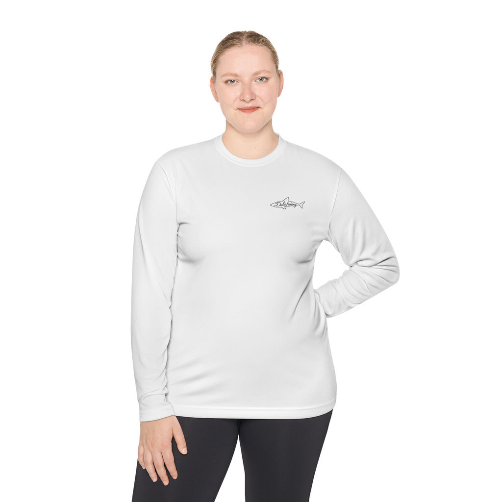 Fish More Worry Less Long Sleeve Athletic Tee