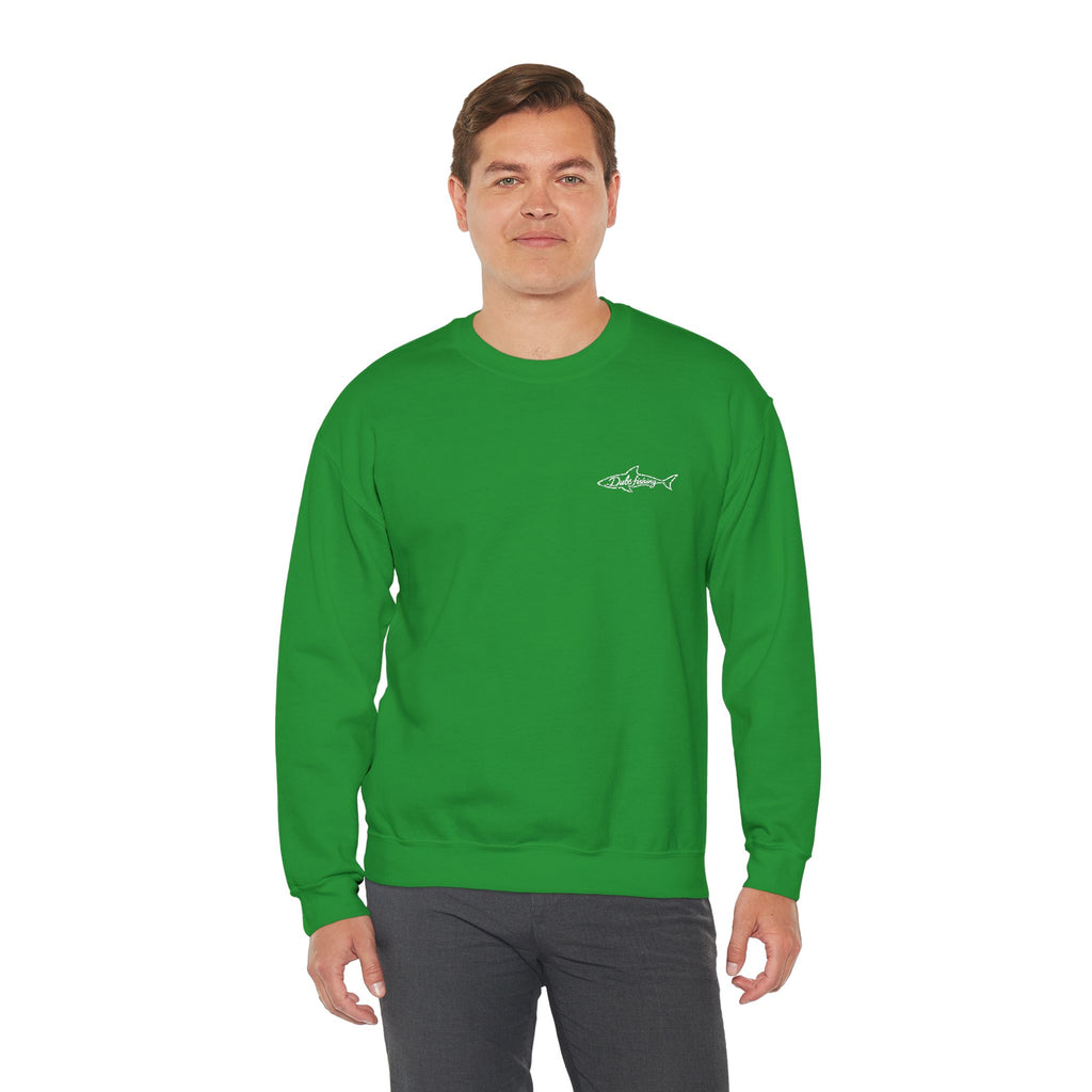 Shark Crewneck Sweatshirt | White Embroidery