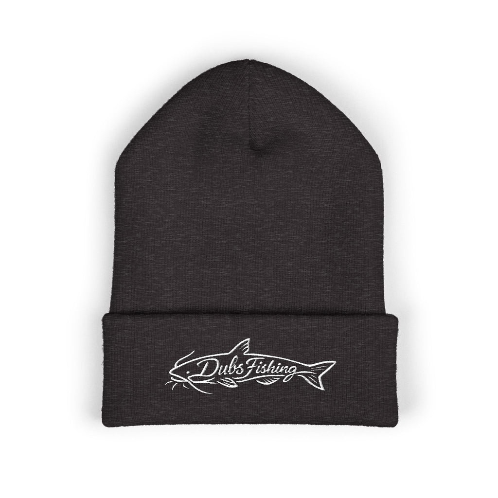 Cuffed Catfish Logo Beanie | White Embroidery