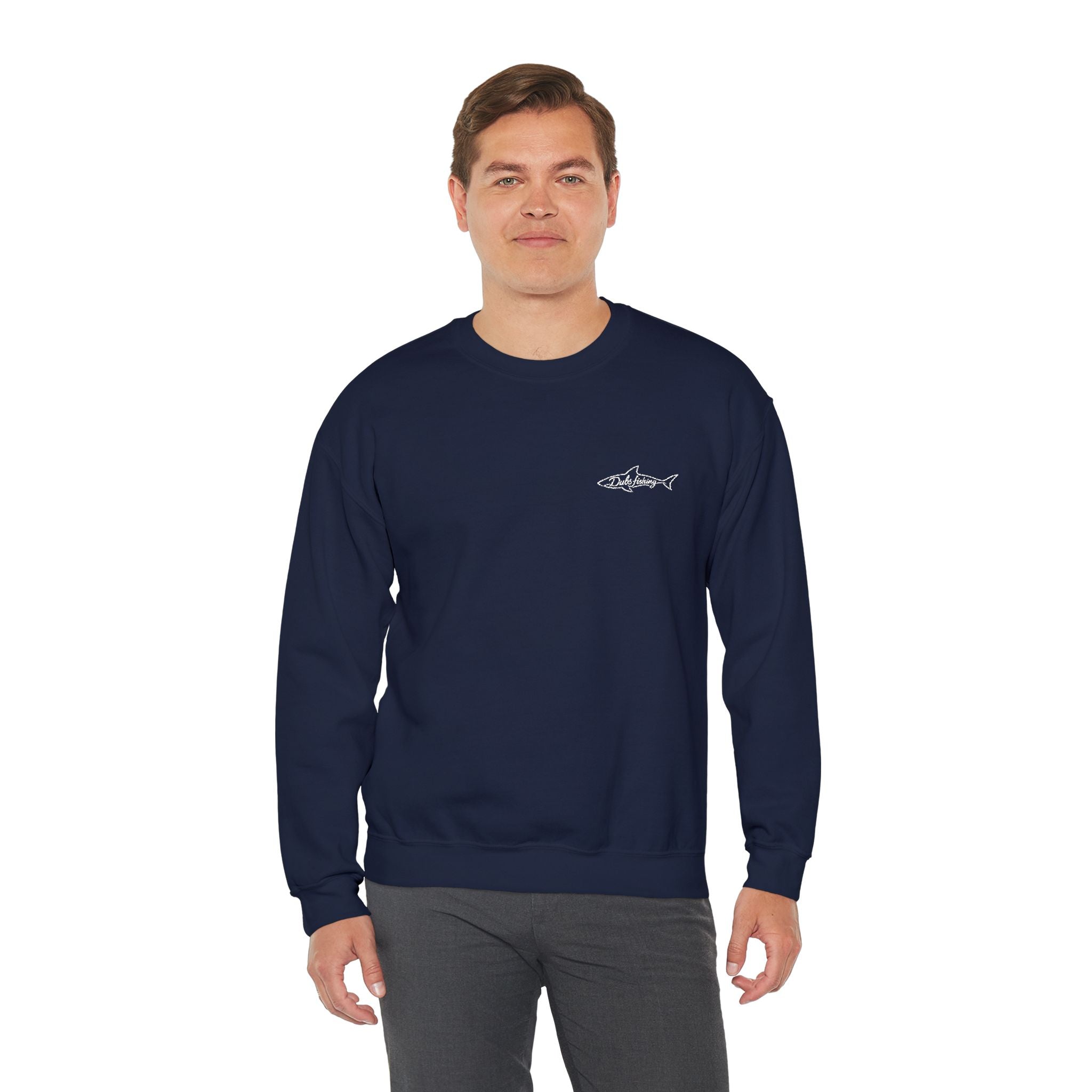 Shark Crewneck Sweatshirt | White Embroidery