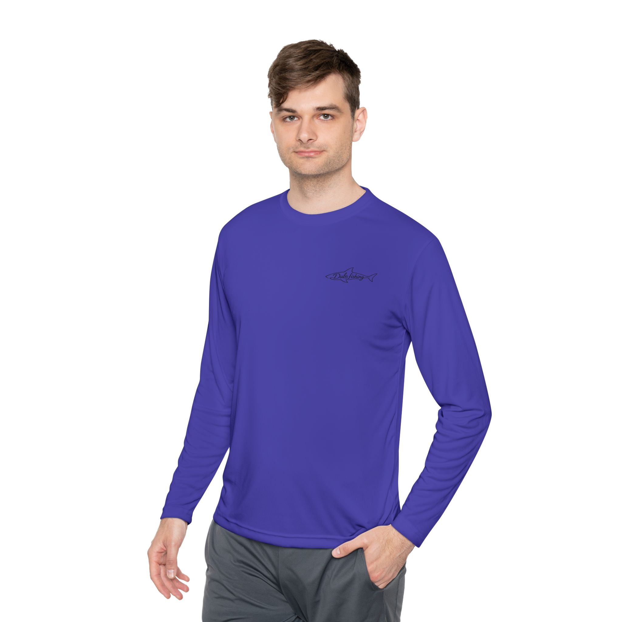 Fish More Worry Less Long Sleeve Athletic Tee