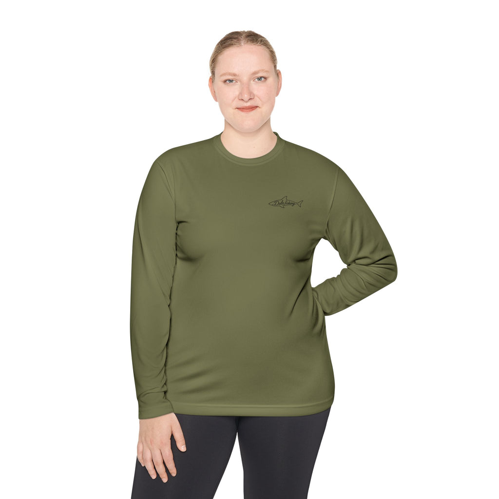 Fish More Worry Less Long Sleeve Athletic Tee