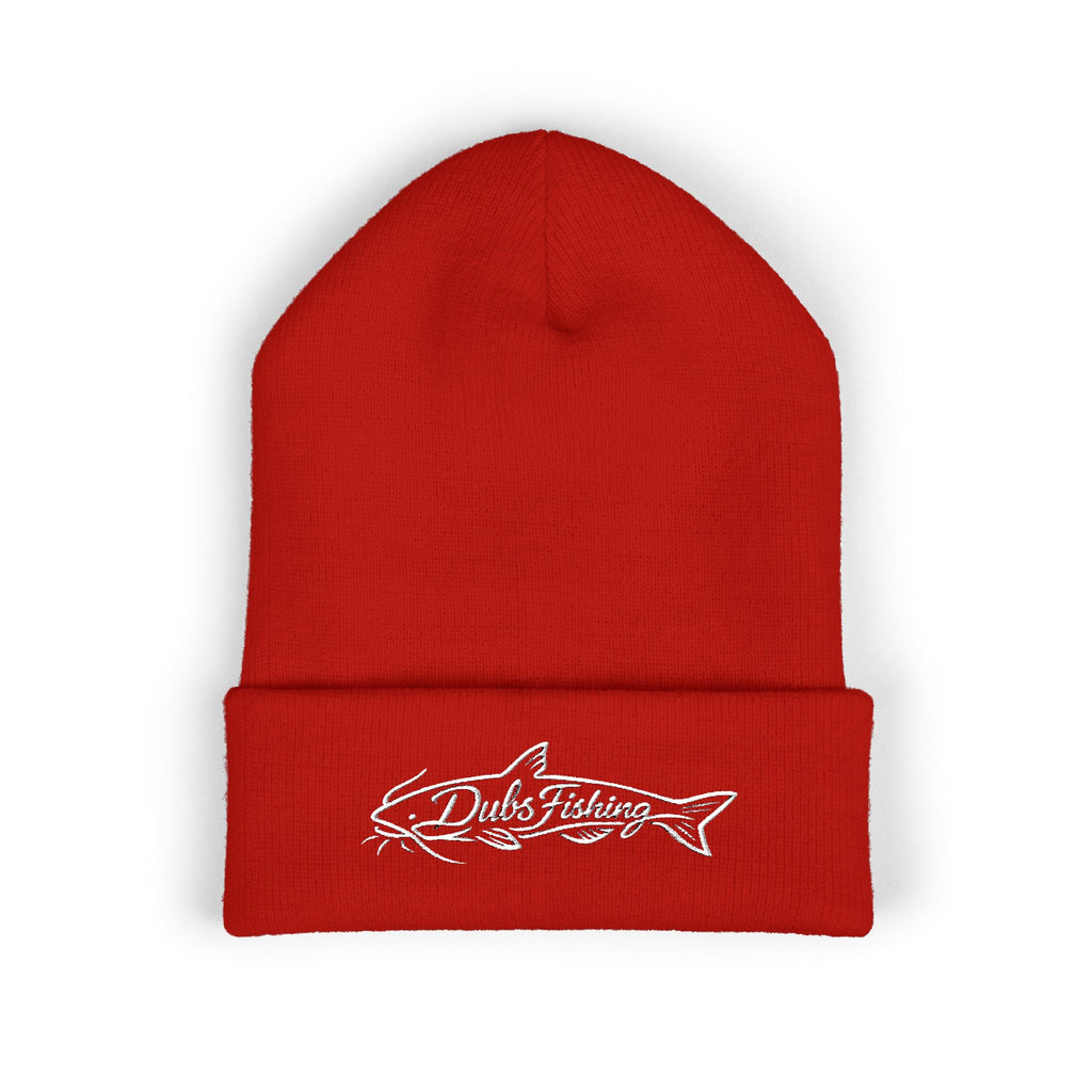 Cuffed Catfish Logo Beanie | White Embroidery