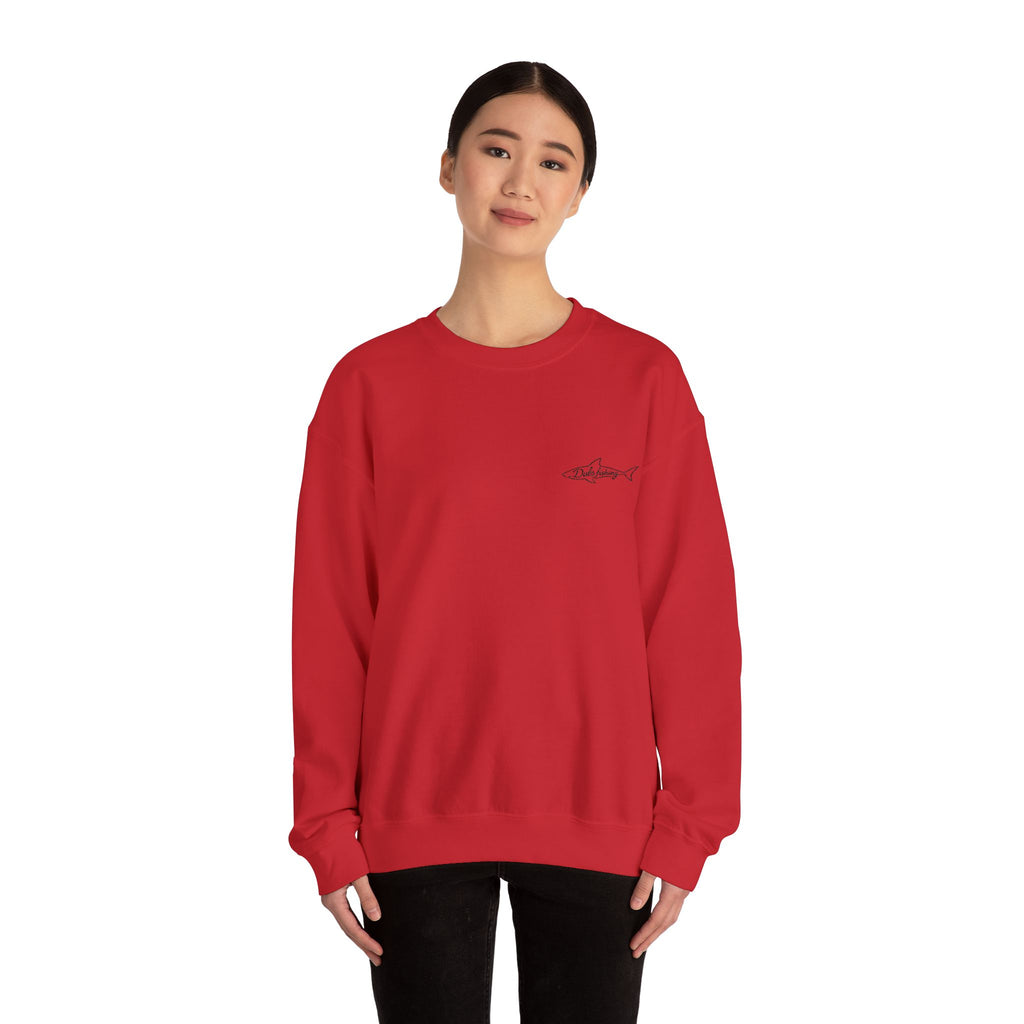 Shark Crewneck Sweatshirt | Black Embroidery