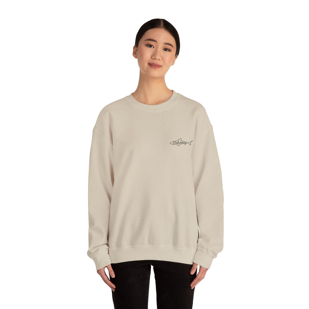 Shark Crewneck Sweatshirt | Black Embroidery