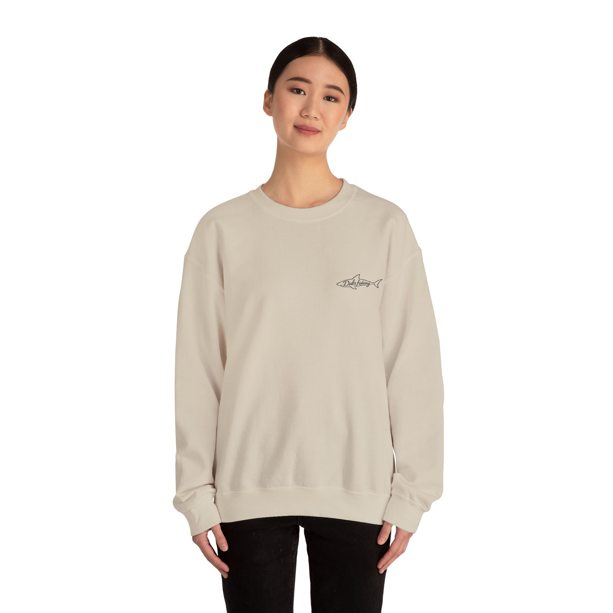 Shark Crewneck Sweatshirt | Black Embroidery