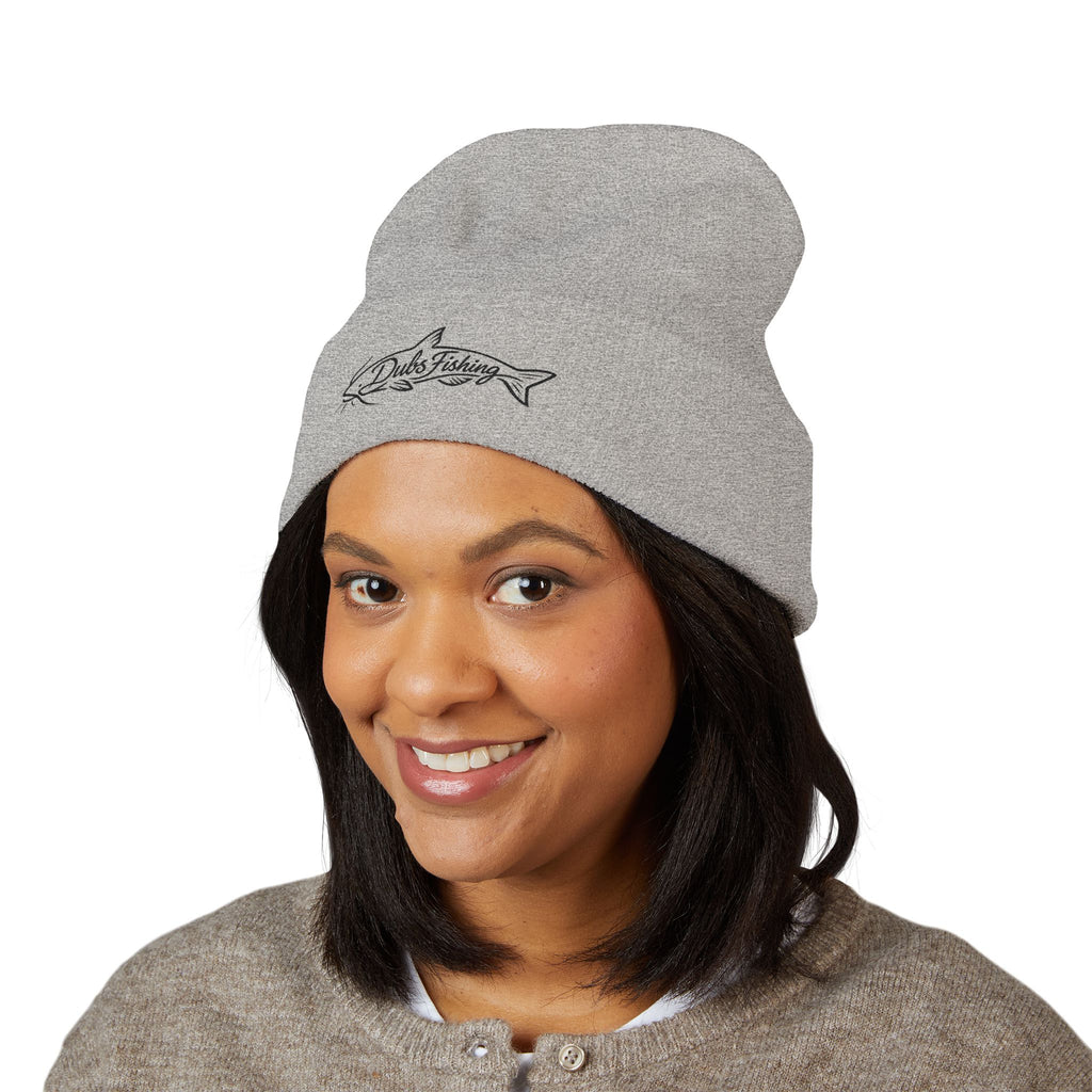 Cuffed Catfish Logo Beanie | Black Embroidery