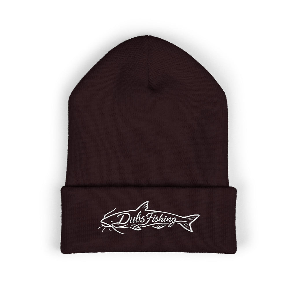 Cuffed Catfish Logo Beanie | White Embroidery
