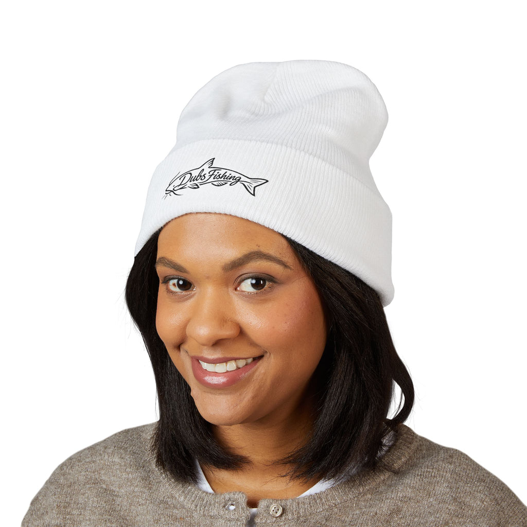 Cuffed Catfish Logo Beanie | Black Embroidery