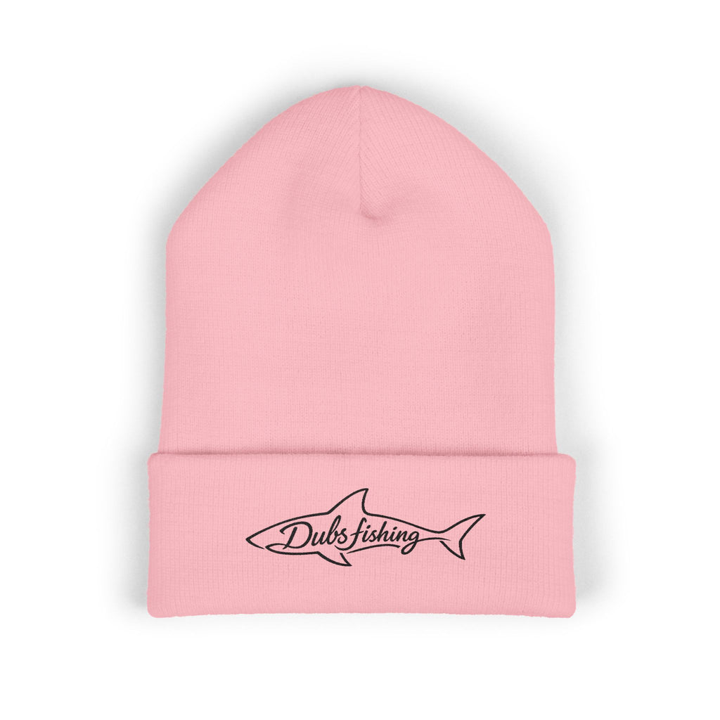 Cuffed Shark Logo Beanie | Black Embroidery