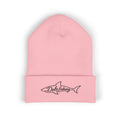 Cuffed Shark Logo Beanie | Black Embroidery