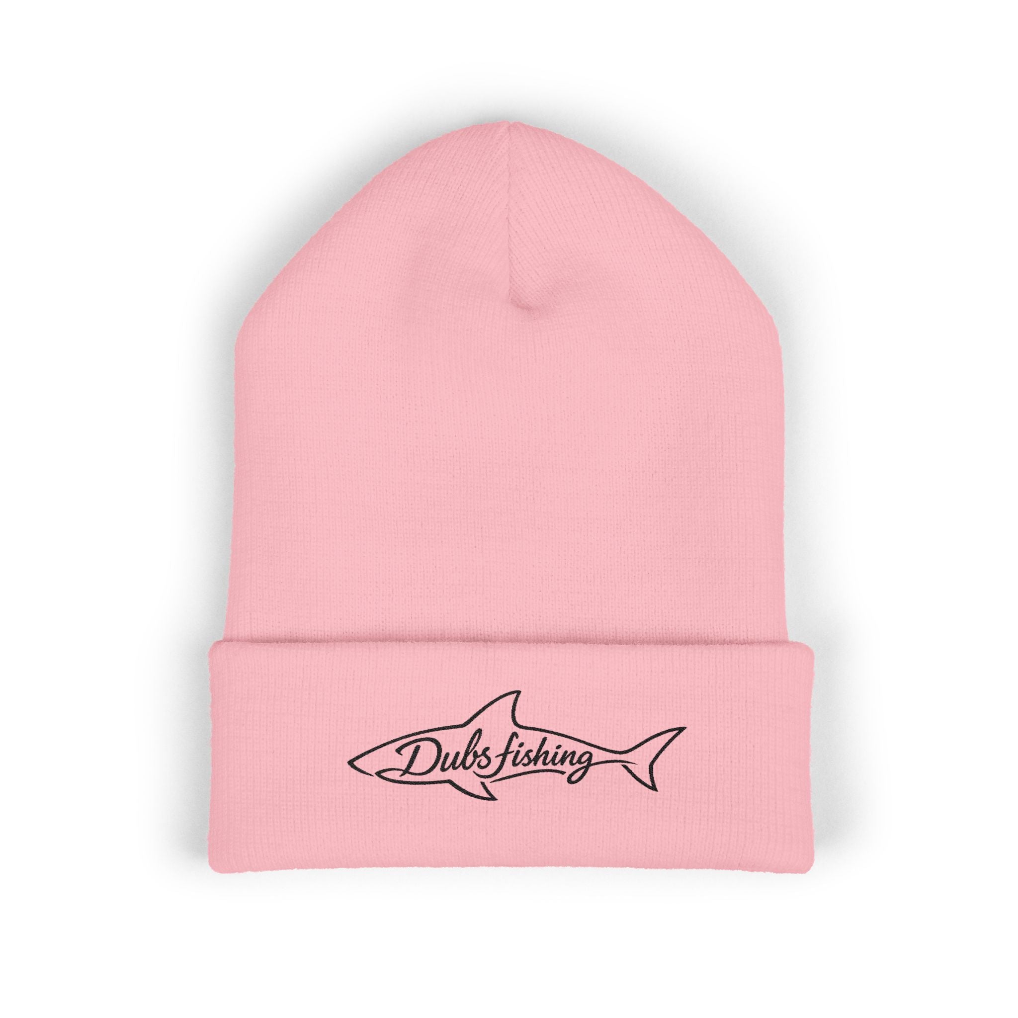Cuffed Shark Logo Beanie | Black Embroidery
