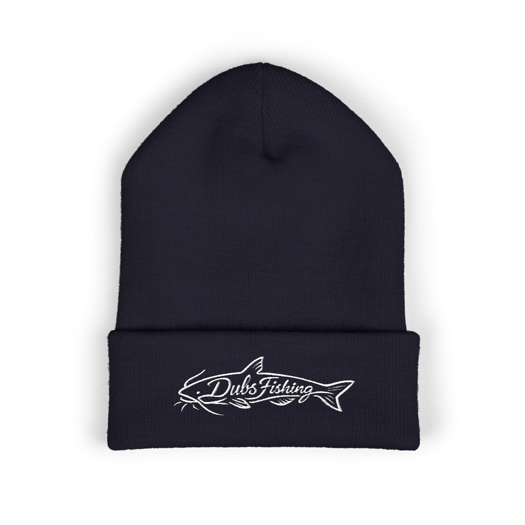 Cuffed Catfish Logo Beanie | White Embroidery