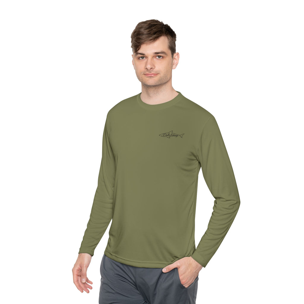 Fish More Worry Less Long Sleeve Athletic Tee