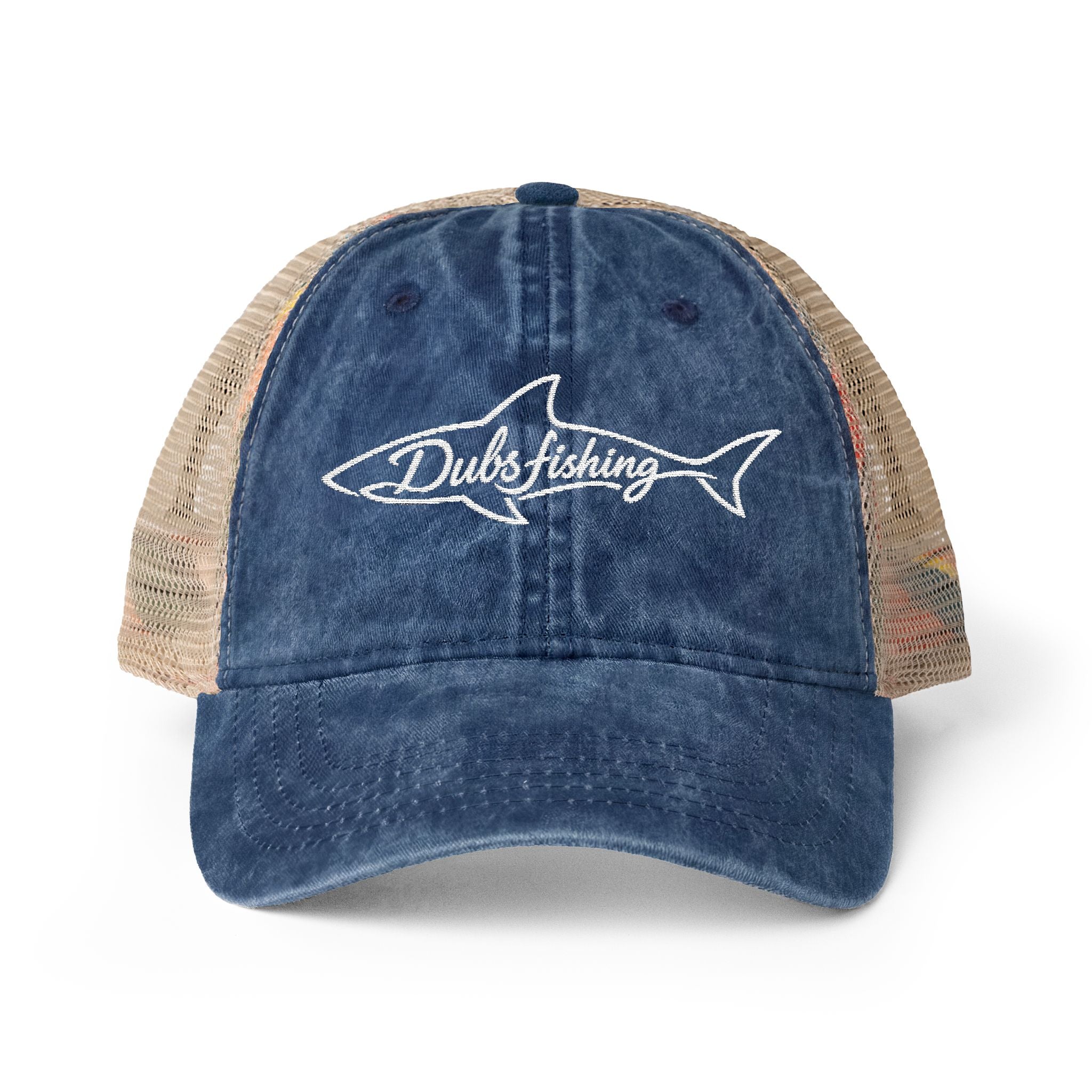 Women's Shark Mesh-Back Hat | White Embroidery