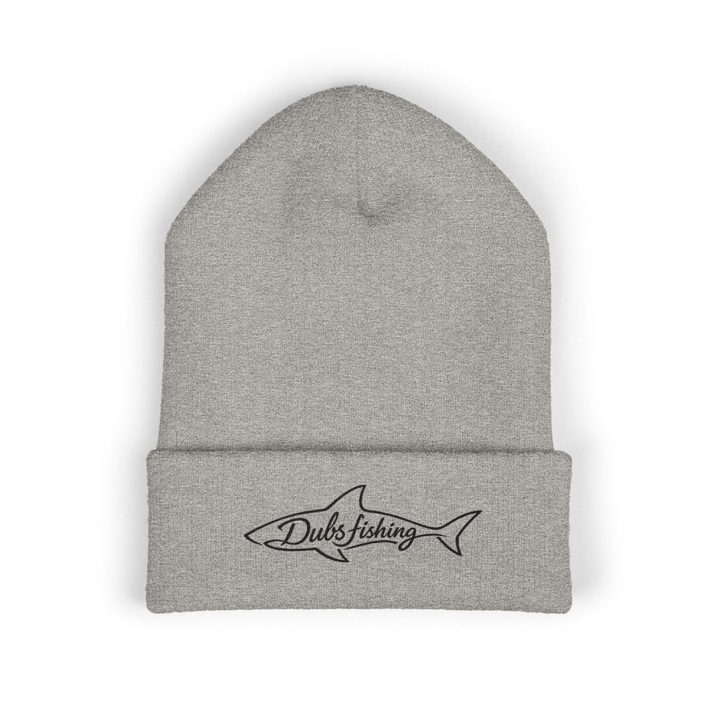 Cuffed Shark Logo Beanie | Black Embroidery