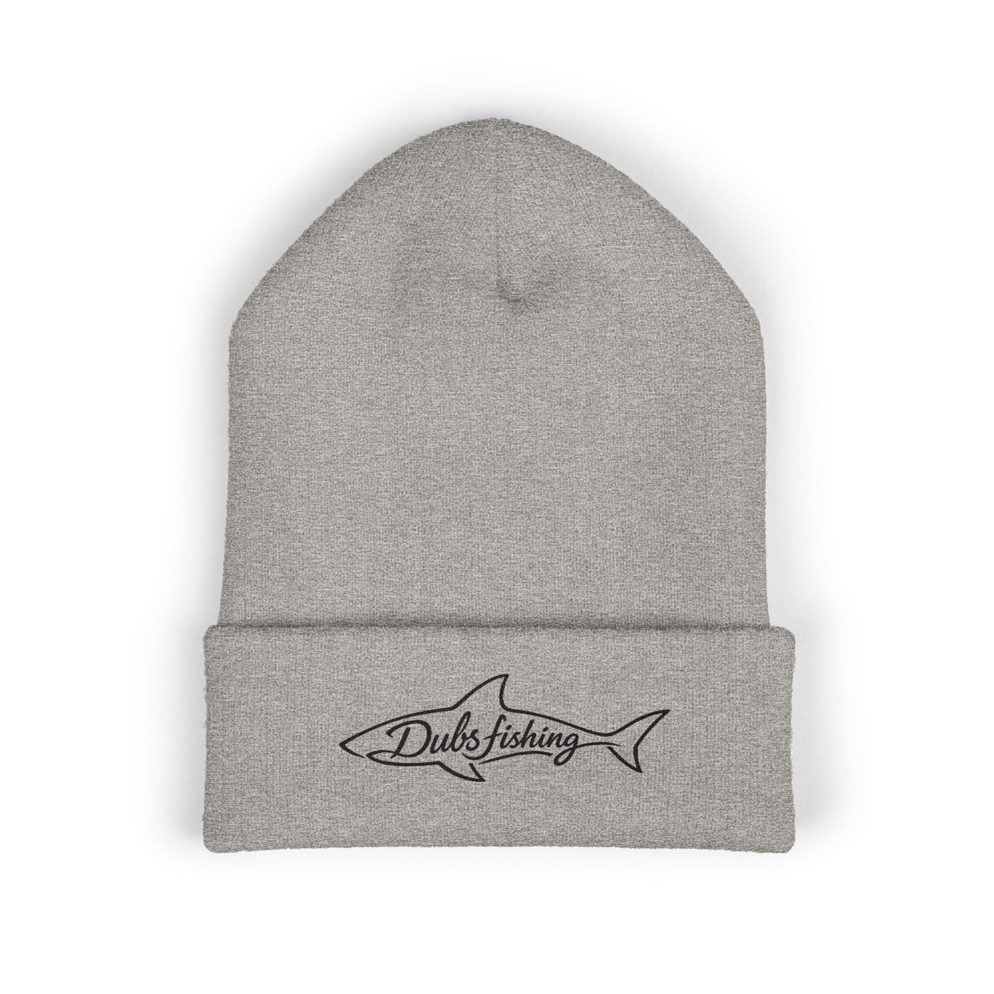 Cuffed Shark Logo Beanie | Black Embroidery