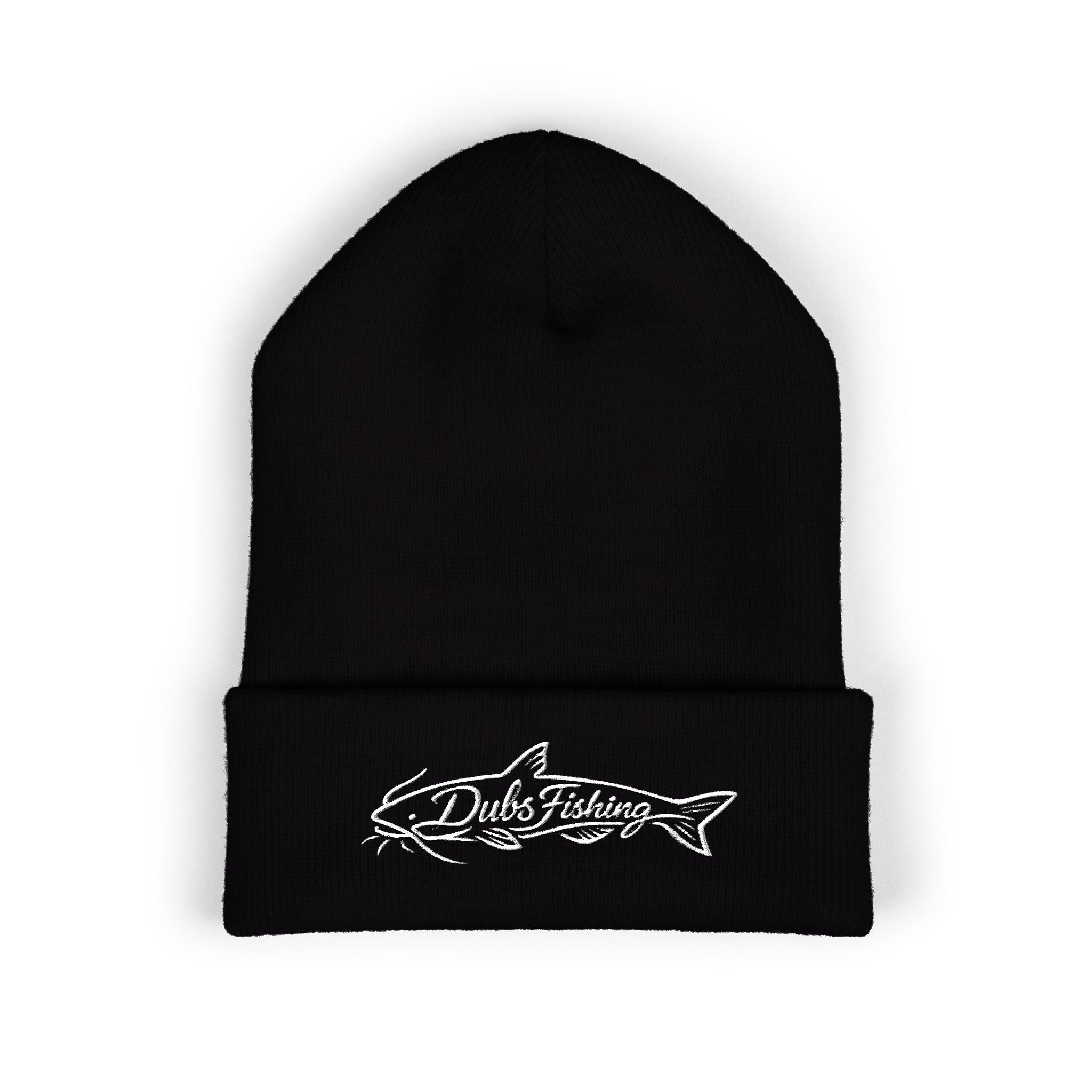 Cuffed Catfish Logo Beanie | White Embroidery