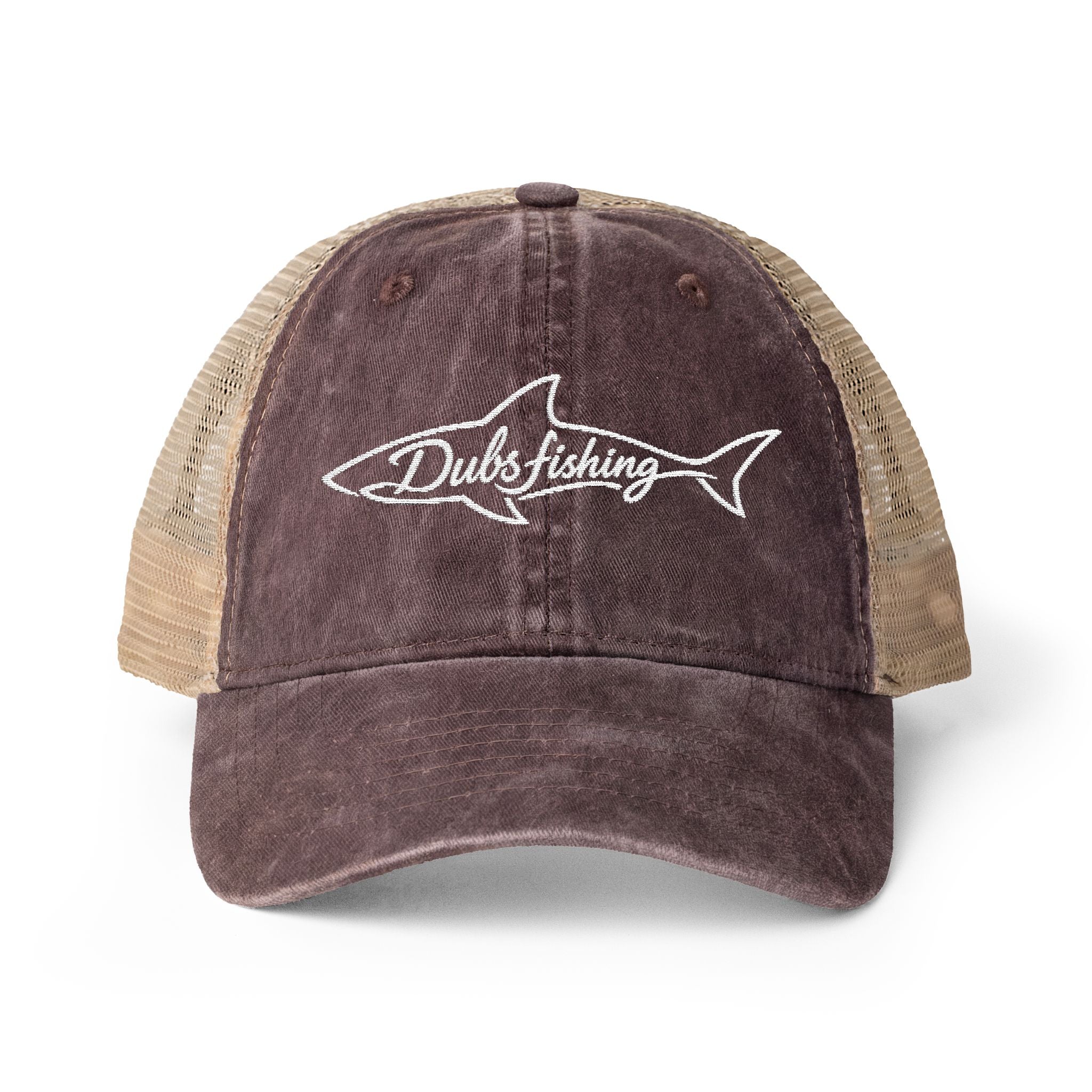 Women's Shark Mesh-Back Hat | White Embroidery