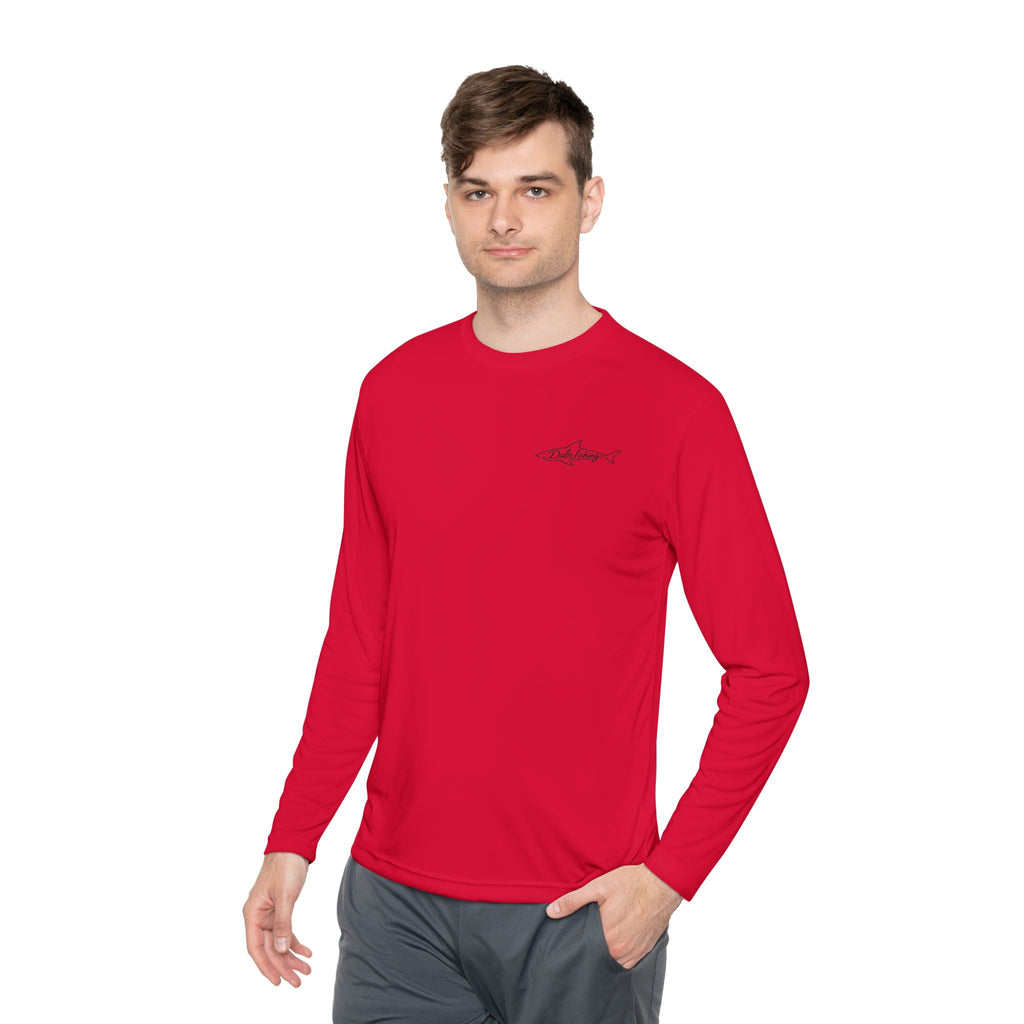 Fish More Worry Less Long Sleeve Athletic Tee