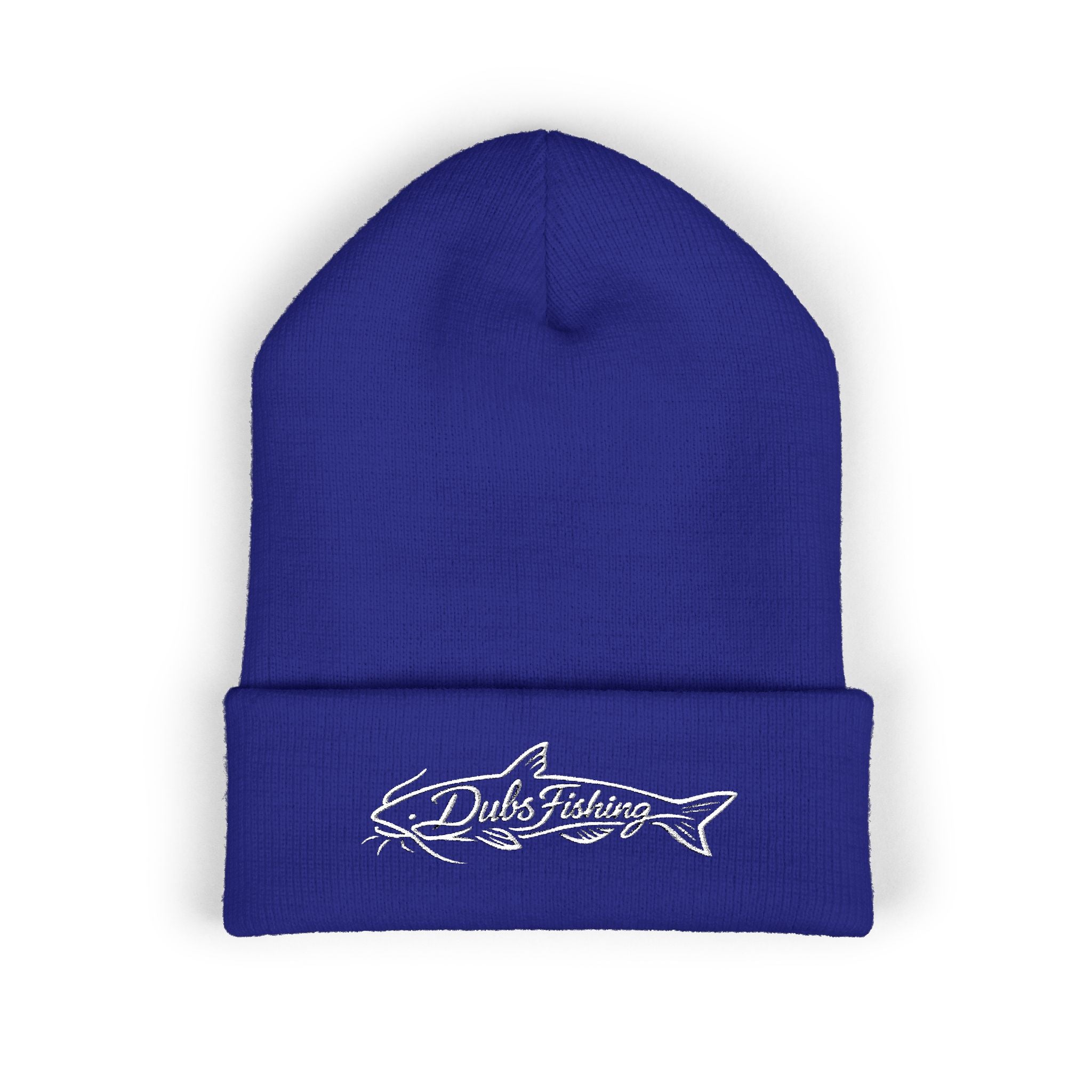 Cuffed Catfish Logo Beanie | White Embroidery