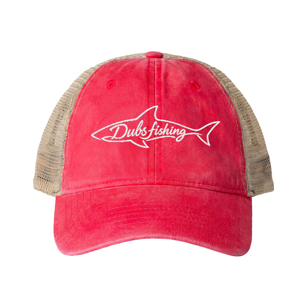 Women's Shark Mesh-Back Hat | White Embroidery
