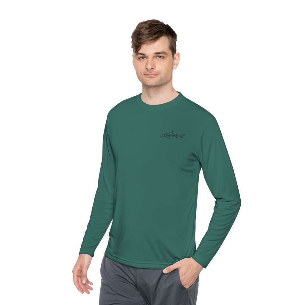 Fish More Worry Less Long Sleeve Athletic Tee