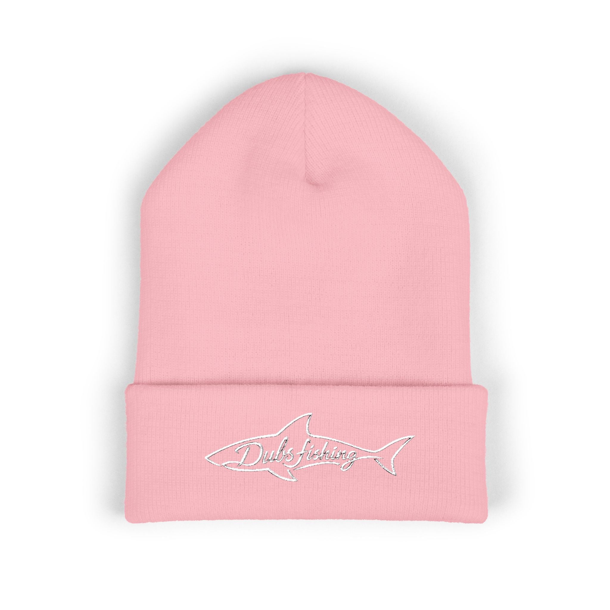 Cuffed Shark Logo Beanie | White Embroidery