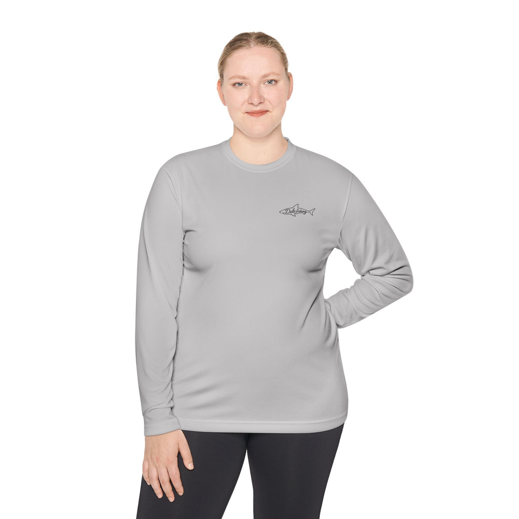 Fish More Worry Less Long Sleeve Athletic Tee
