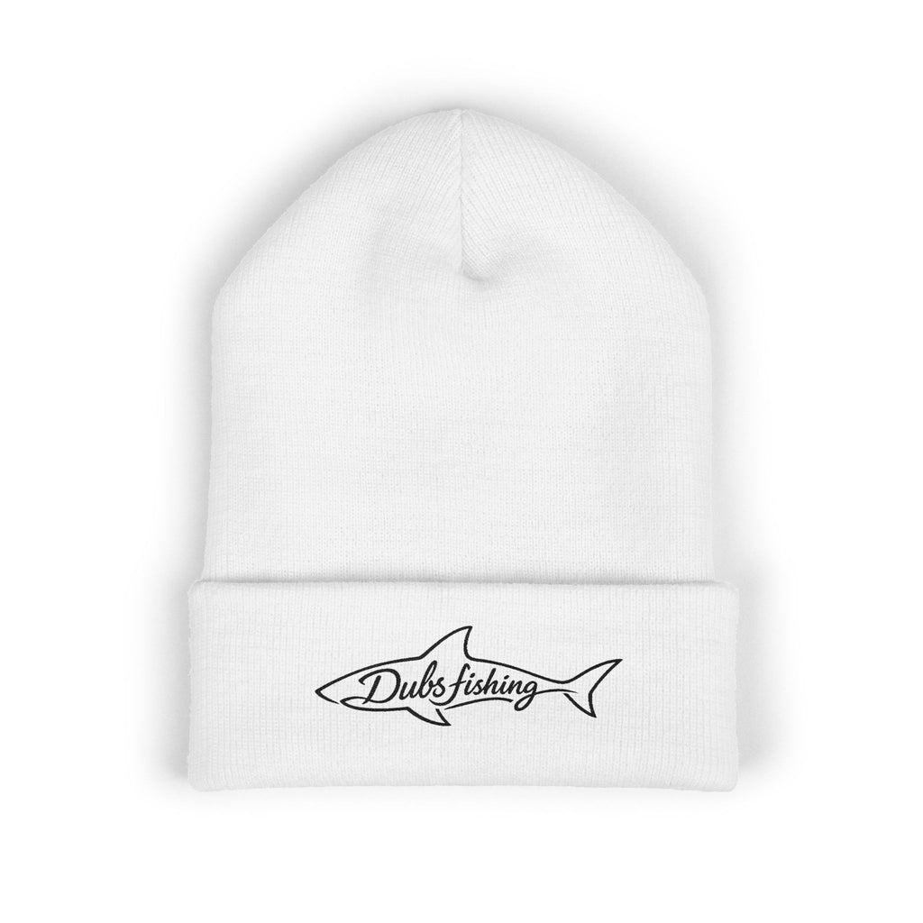 Cuffed Shark Logo Beanie | Black Embroidery