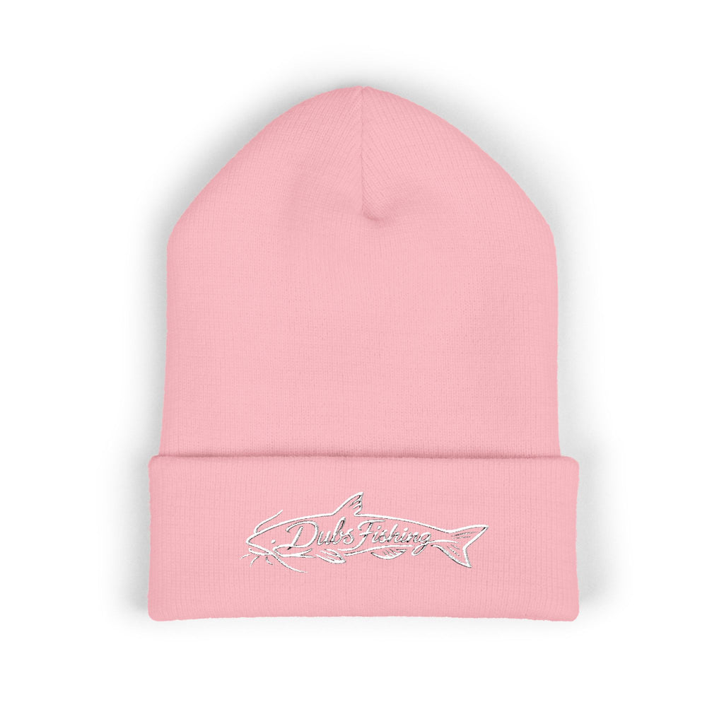 Cuffed Catfish Logo Beanie | White Embroidery