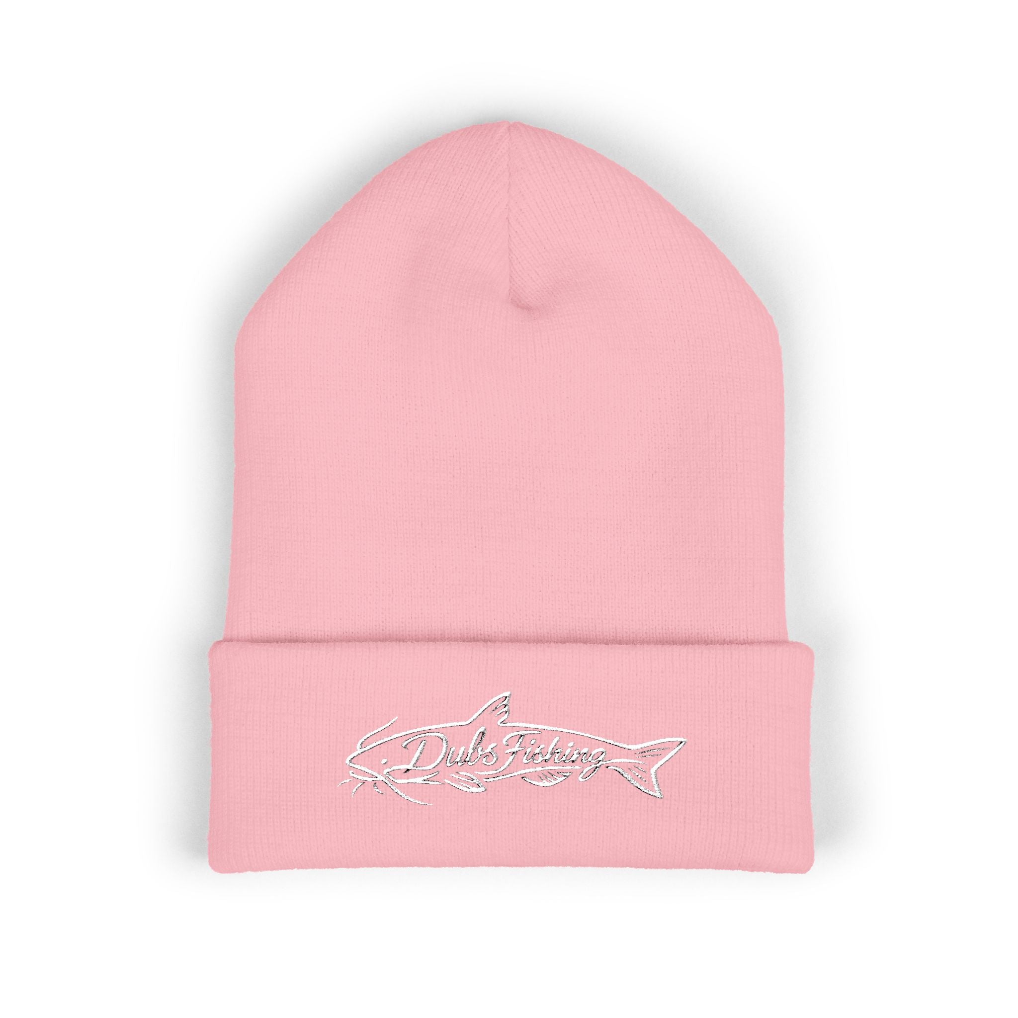 Cuffed Catfish Logo Beanie | White Embroidery